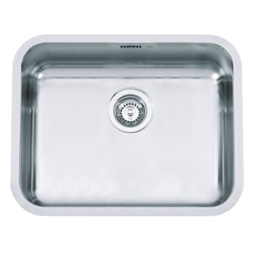 Infälld Diskho DecoSteel IB 5040L Rostfri Enkel med Korgventil & Vattenlås