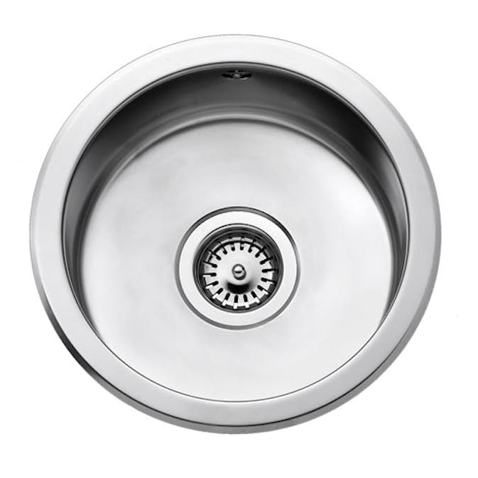 Diskho Intra Barents BC313-R026 Rostfri Enkel med Korgventil, Bräddavlopp & Vattenlås