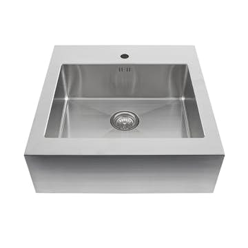 Diskho Nordic Tech Radius Solid 500 för Kök och Tvättstuga, Rostfri