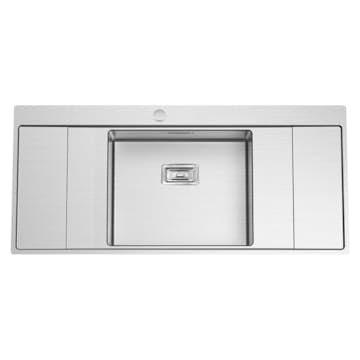 Diskbänk Strand Stainless Rodi Xeron B50 i Rostfritt Stål med Avrinningsyta