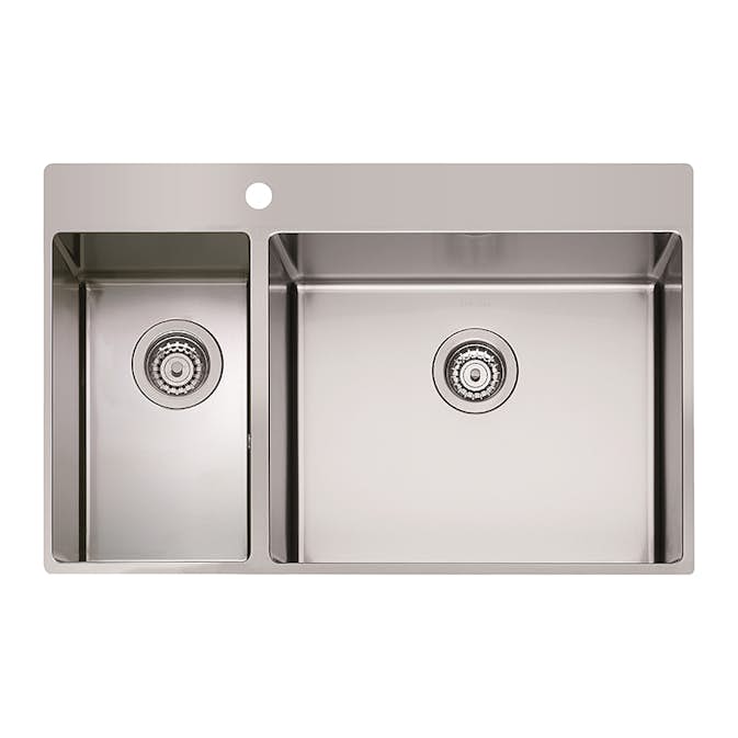 Diskho DecoSteel XV 2350 Tap-wing för Kök och Tvättstuga, Rostfri med Dubbel Låda