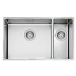 Diskho DecoSteel XV 5018 Rostfri Dubbel med Korgventil & Vattenlås