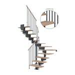 Vinkeltrappa Dolle Dubai Ek Vit Oljad 1/2 Classic IIII