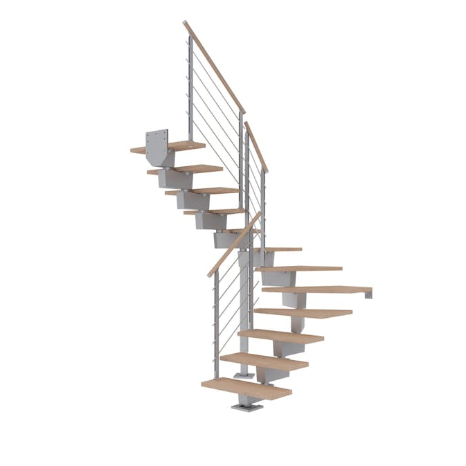 Vinkeltrappa Dolle Dubai Ek Vit Oljad 1/2 Design