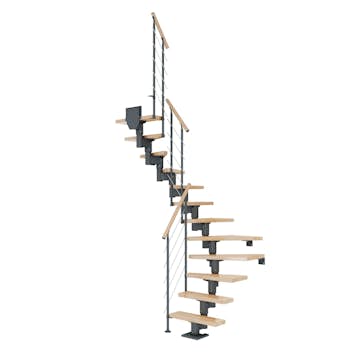 Spartrappa Dolle Dublin Bok Steg 1/2 Svängd Style6 Räcke