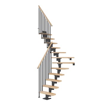 Spartrappa Dolle Dublin Bok Steg 1/4 Svängd Classic III Räcke