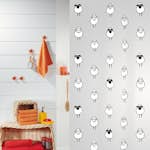 Duschdraperi Spirella Lana black 180x200