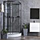 Duschkabin Bathlife Betrakta 90x90 Rund C/W Klarglas