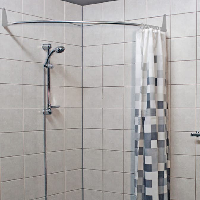 Duschstång Ericsindustrier Rundad för Hörn