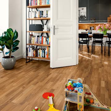 Parkettgolv Berg & Berg Ek L Spader Borstad Naturolja 3-Stav