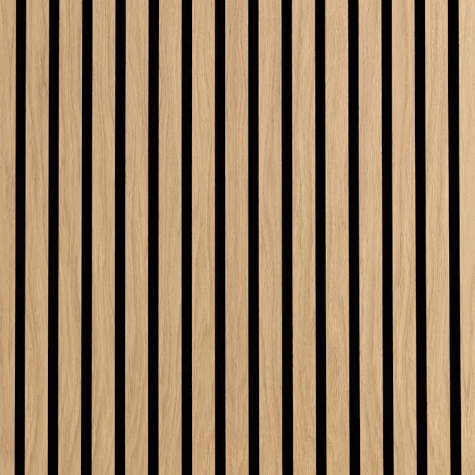 Akustikpanel Wood on wall Ek Ljuslackad