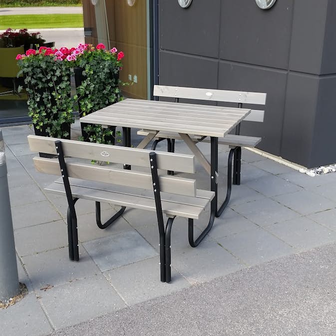 Bänkbord Utomhus Eden Wood Stålpicknick 100