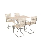 Matgrupp Utomhus Eden Wood Amanda med 4 Utefåtöljer