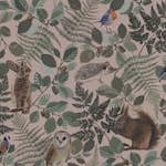 Tapet ESTAhome Skogens Djur Rosa, Grönt Och Brunt EW139252