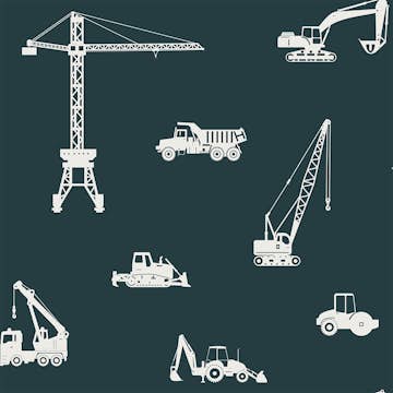 Tapet ESTAhome Fordon Mörkblått Och Vitt EW139265