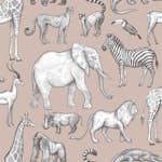 Tapet ESTAhome Djungeldjur Antikrosa Och Grått EW139271