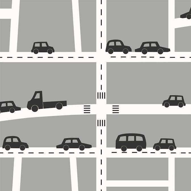 Tapet ESTAhome Bilar Grått, Svart Och Vitt EW139282