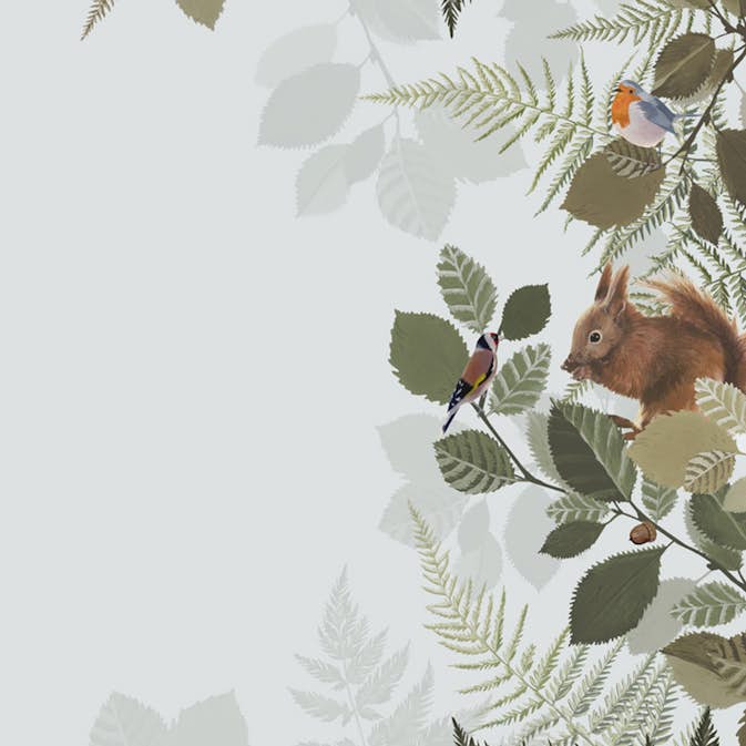 Fototapet ESTAhome Skogens Djur Grönt Och Brunt EW159051