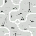 Fototapet ESTAhome Fordon Gråaktigt Mintgrönt EW159058