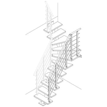Utvändigt Räcke Dolle Design Ek Vitoljad