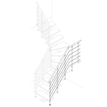 Utvändigt Räcke Dolle Style6 Bok Lackad