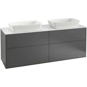 Tvättställsskåp Villeroy & Boch Finion med 4 Lådor och Bänkskiva för Två Fristående Tvättställ från Artis & Collaro