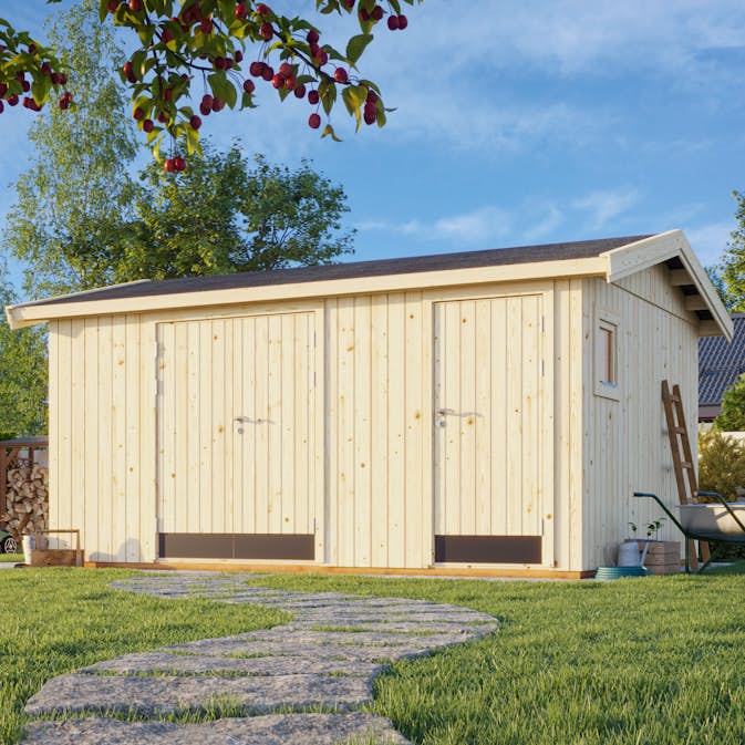 Förråd Palmako Olaf 13,5 m² Redskapsbod i Trä med Sadeltak