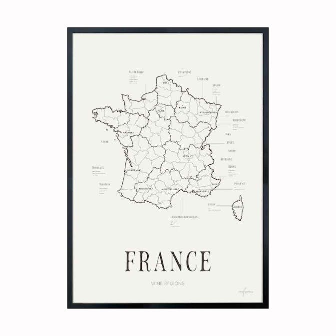Poster Corkframes Vinkarta Frankrike