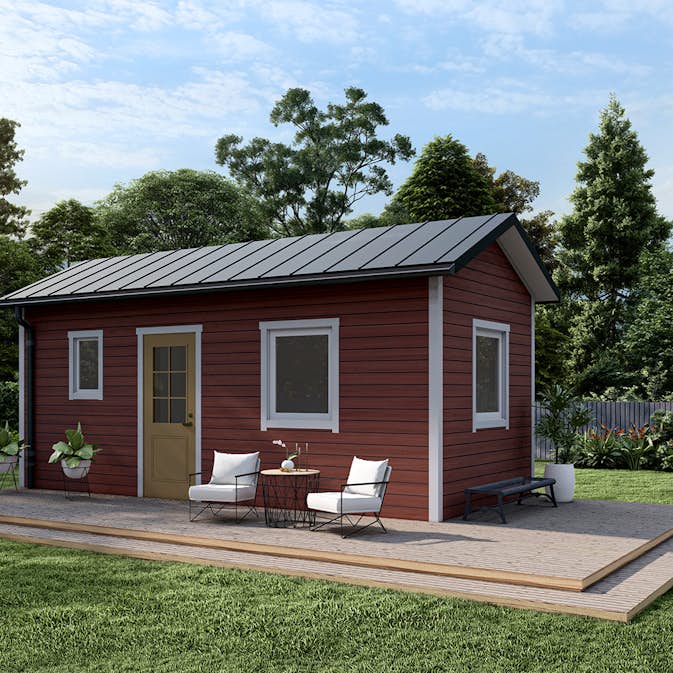 Nyckelfärdigt Attefallshus Attefallsbostaden Freja 25 m2 (35 m2 ink loft)