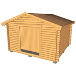 Friggebod Baseco Bruks 15 m² Stuga i Trä med Sadeltak & Dubbla Dörrar