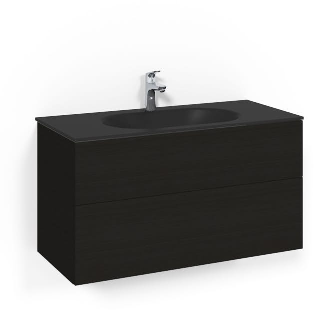 Tvättställsskåp Macro Design Crown Push Open Med Glastvättställ