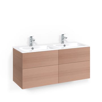 Tvättställsskåp Macro Design Crown Plain med Dubbelt Tvättställ