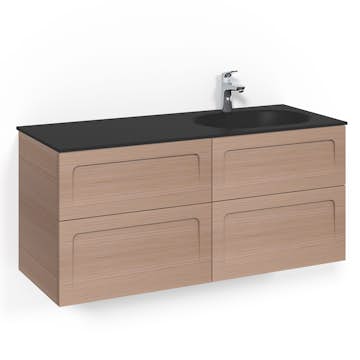 Tvättställsskåp Macro Design Crown Shape Med Glastvättställ