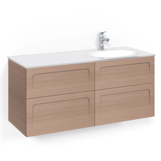 Tvättställsskåp Macro Design Crown Shape Med Glastvättställ