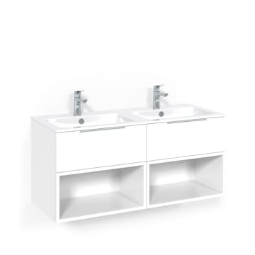 Tvättställsskåp Macro Design Crown Open Box med Dubbelt Tvättställ