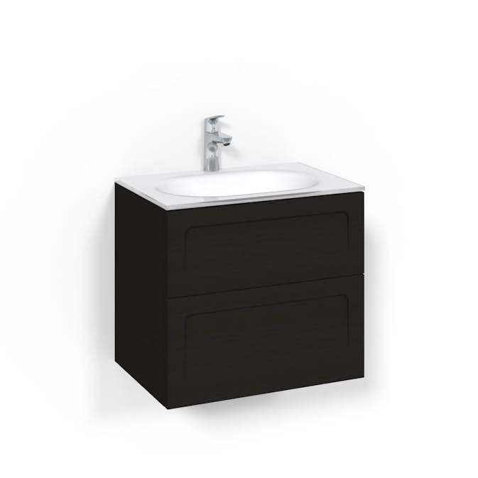 Tvättställsskåp Macro Design Crown Shape Med Glastvättställ