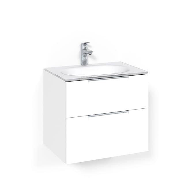 Tvättställsskåp Macro Design Crown Grip Med Glastvättställ