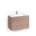 Tvättställsskåp Macro Design Crown Push Open Med Glastvättställ