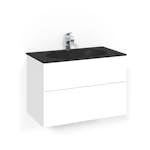 Tvättställsskåp Macro Design Crown Push Open Med Glastvättställ