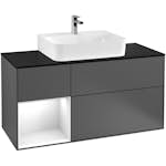 Tvättställsskåp Villeroy & Boch Finion med 3 Lådor Hylla och Bänkskiva för Centrerat Tvättställ