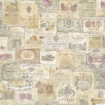 Tapet Galerie Wallcoverings Wine Labels G56173