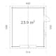 Garage Palmako Roger 23,9 m2 med Takskjutport