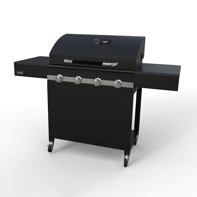 Gasolgrill Sunwind Karn Rostfritt Stål med Gjutgärnsgaller & 4 Brännare
