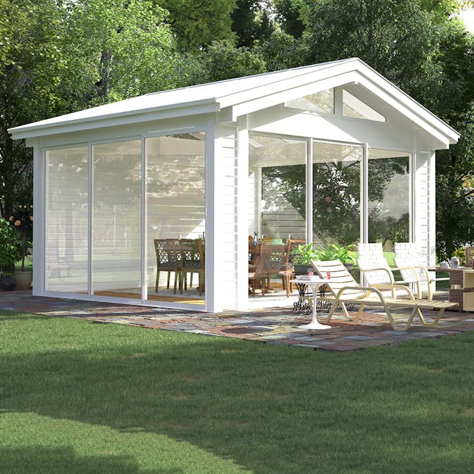 Komplett Fristående Uterum Landskap Glittra Sommar 15 kvm