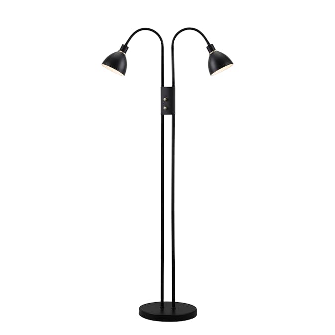 Golvlampa Nordlux Ray Dubbel Svart Dimbar