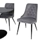 Matgrupp Venture Home Estelle Ø106 med 4 Velvet Deluxe stolar