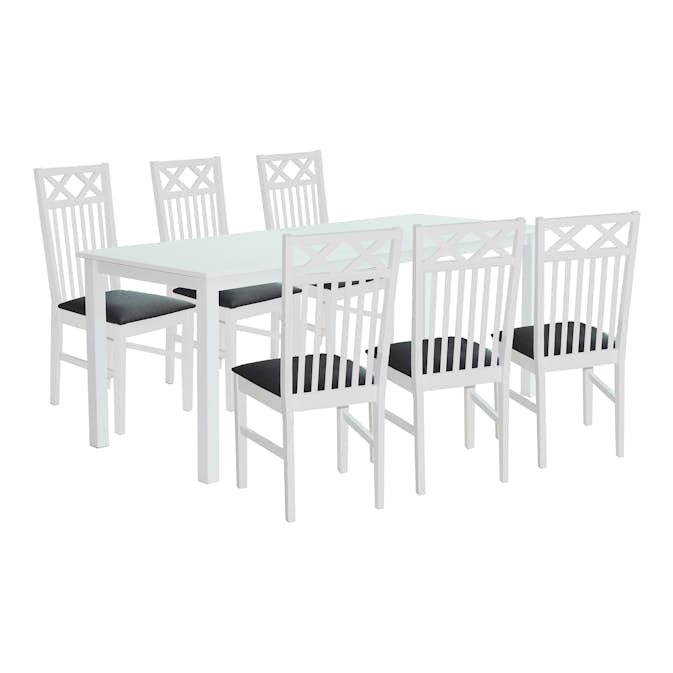 Matgrupp Venture Design Aleyna 152/210 med 8 Bront Matstolar