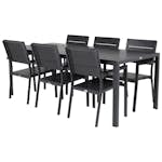 Matgrupp Utomhus Venture Home Bront 205 med 6 Lova Trädgårdsstolar