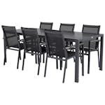 Matgrupp Utomhus Venture Home Bront 205 med 6 Pincy Trädgårdsstolar