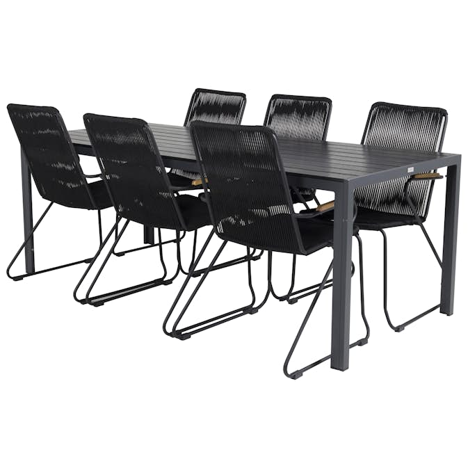 Matgrupp Utomhus Venture Home Bront 205 med 6 Berfin KarmTrädgårdsstolar